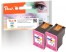 319634 - Peach Double Pack tête d'impression couleur, compatible avec HP No. 62 c*2, C2P06AE*2